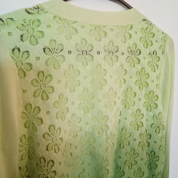 Hombre Open Waterfall Front Cardigan with Lace Back - Picture 9 of 11